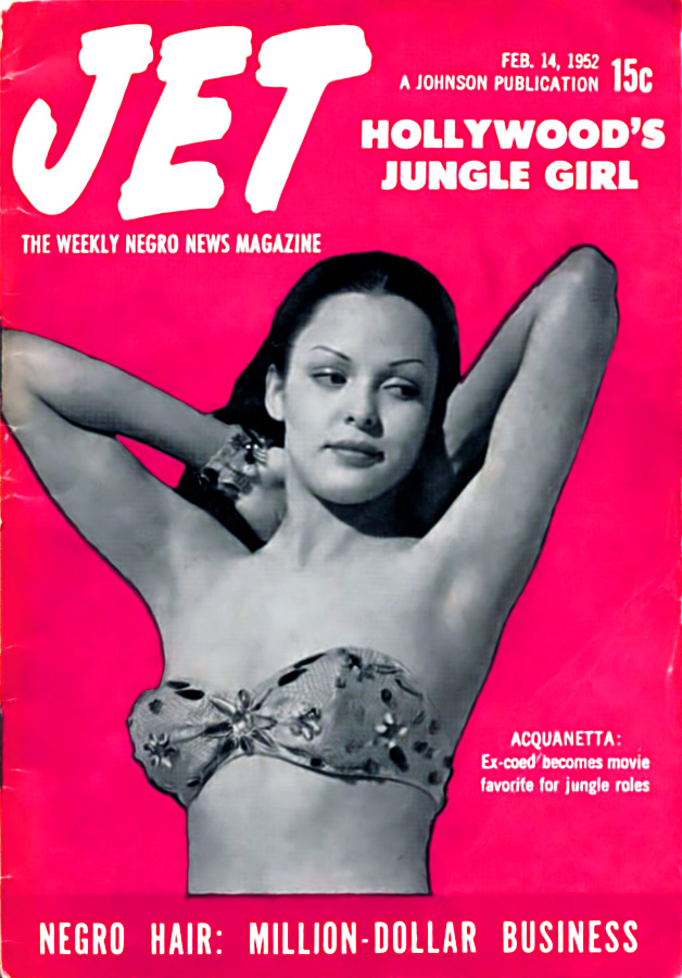 Jet magazine cover featuring Acquanetta