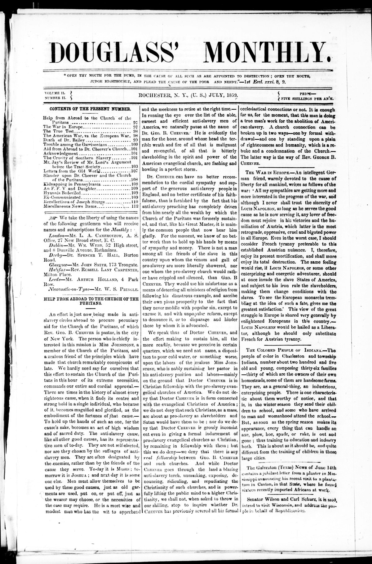Douglass' Monthly, July 1859 issue scan