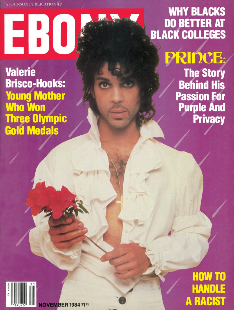 Ebony magazine cover featuring Prince, November 1984